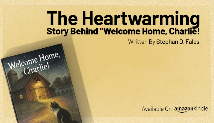 Welcome Home, Charlie! book cover showing cat near a barn.